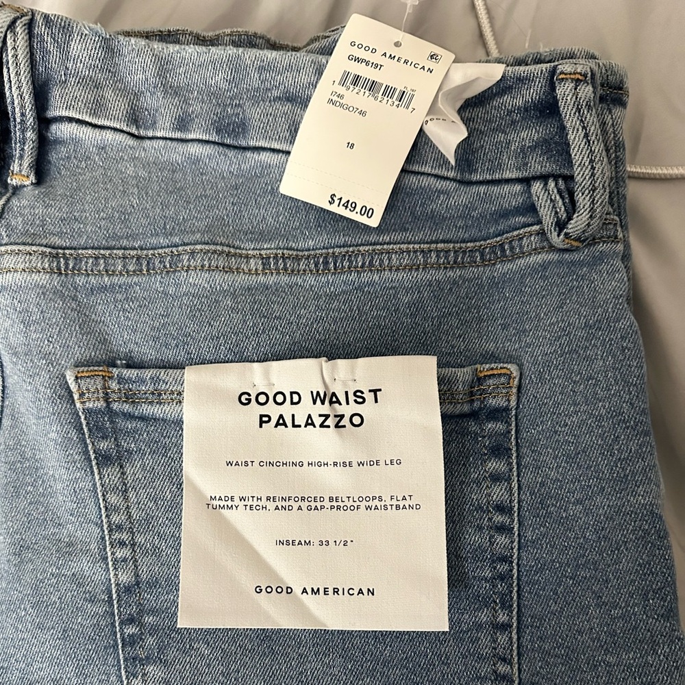 Good American Good Waist Palazzo Jeans